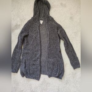 Cozy Gray Hooded Sweater